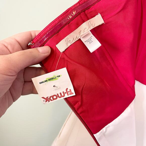 Anthropologie HUTCH Colorblock Strapless Bow Tie  A-Line Maxi Dress Size 8 NWT - Picture 10 of 11